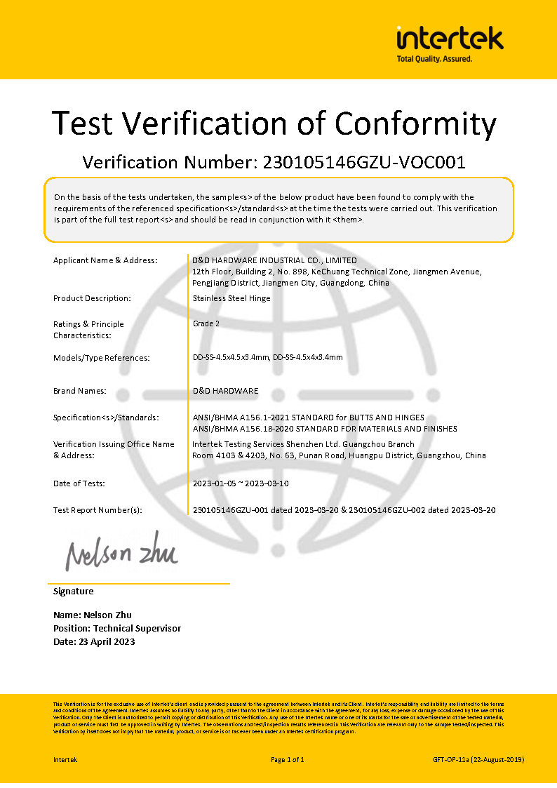 4.5 inch ANSI Grade 2 Hinge 4.5 duim ANSI Graad 2 skarnier