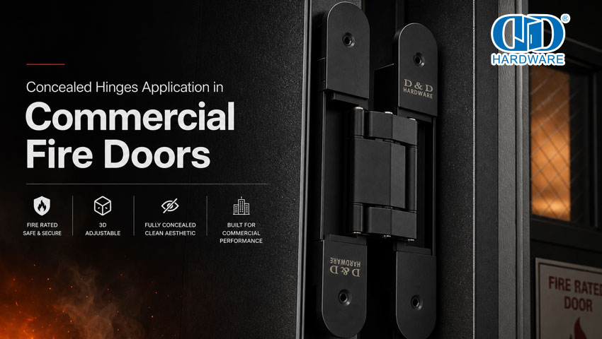 Concealed Hinges Application in Commercial Fire Doors Toepassing met versteekte skarniere in kommersiële branddeure