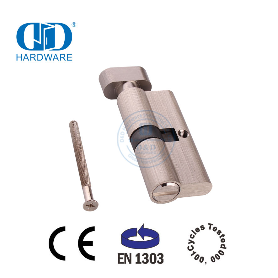 Satyn nikkel afwerking kwaliteit soliede koper EN 1303 toiletdeur silinder-DDLC007-70mm-SN