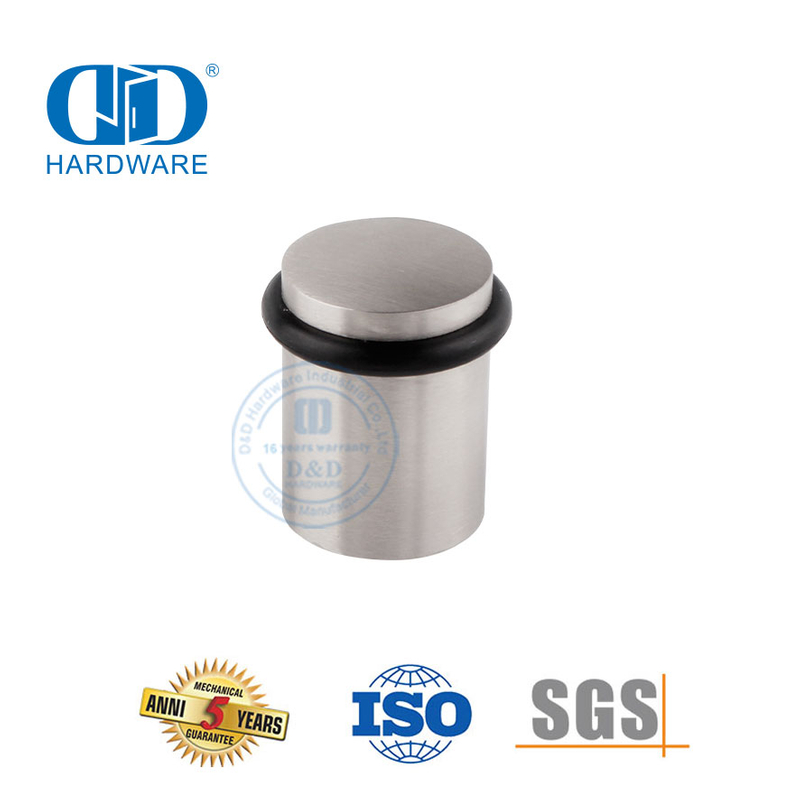 Hospitaal Deur Hardeware Swart Rubber Satyn Vlekvrye Staal Deur Stop Holder-DDDS011-SSS