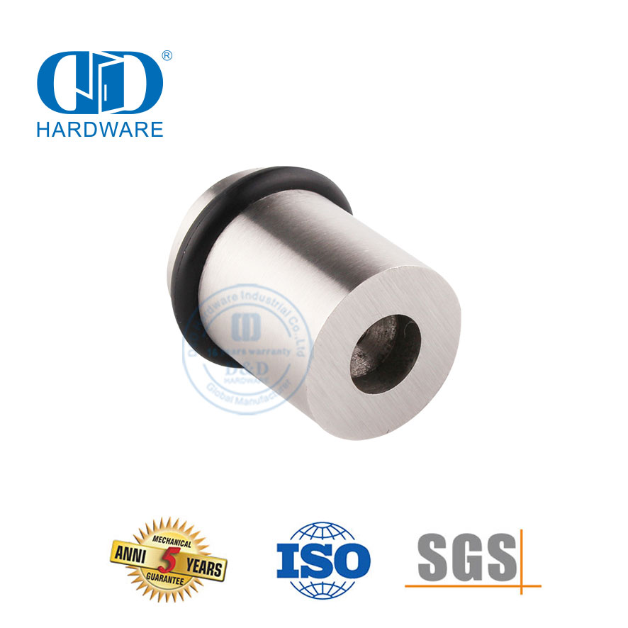 Hospitaal Deur Hardeware Swart Rubber Satyn Vlekvrye Staal Deur Stop Holder-DDDS011-SSS