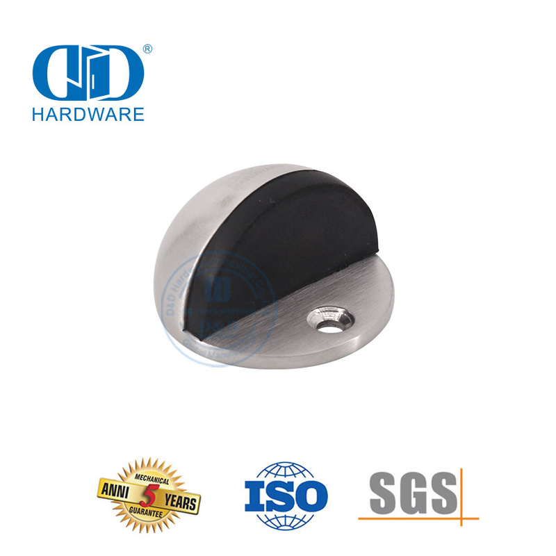 Vlekvrye staal moderne styl vloer gemonteerde tipe halfrond deurstopper-DDDS001-SSS