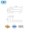 Slaapkamerdeurgatslot Hardeware Soliede hefboomhandvatsel op ronde roset-DDSH009-SSS