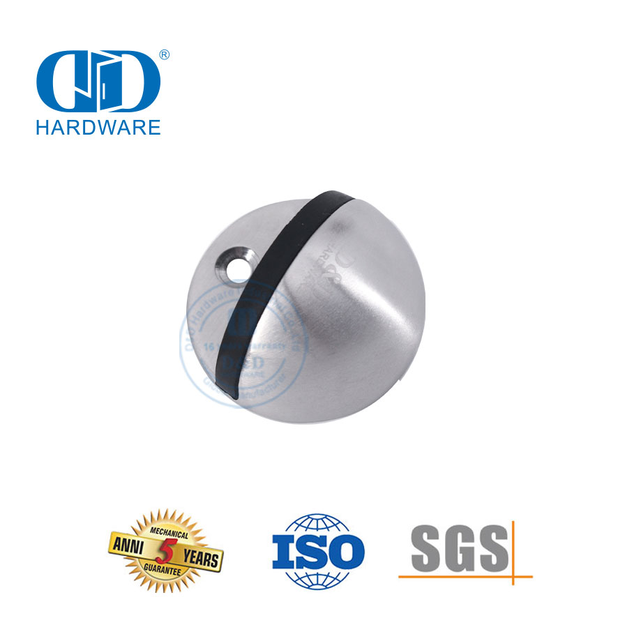 Vlekvrye staal moderne styl vloer gemonteerde tipe halfrond deurstopper-DDDS001-SSS