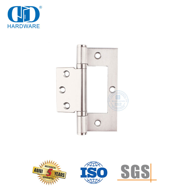 Vlekvrye staal Australiese styl Maklike installasie nie-gat deurskarnier-DDSS059