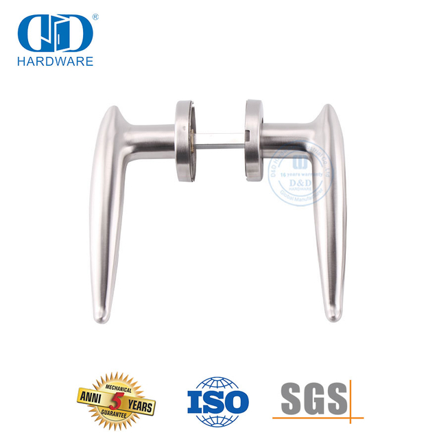Gestroomlynde ontwerp vlekvrye staal soliede hefboomhandvatsel vir aluminiumdeur-DDSH035-SSS