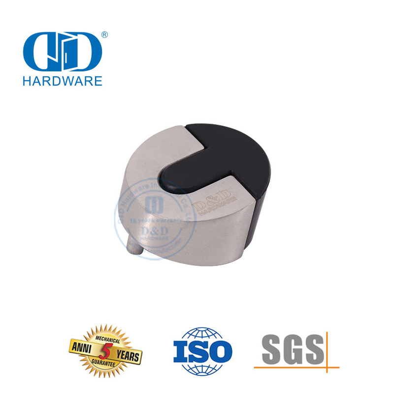 Vlekvrye staal Satyn Afwerking Rubber Deur Stop Vloer gemonteer Tipe-DDDS006-SSS