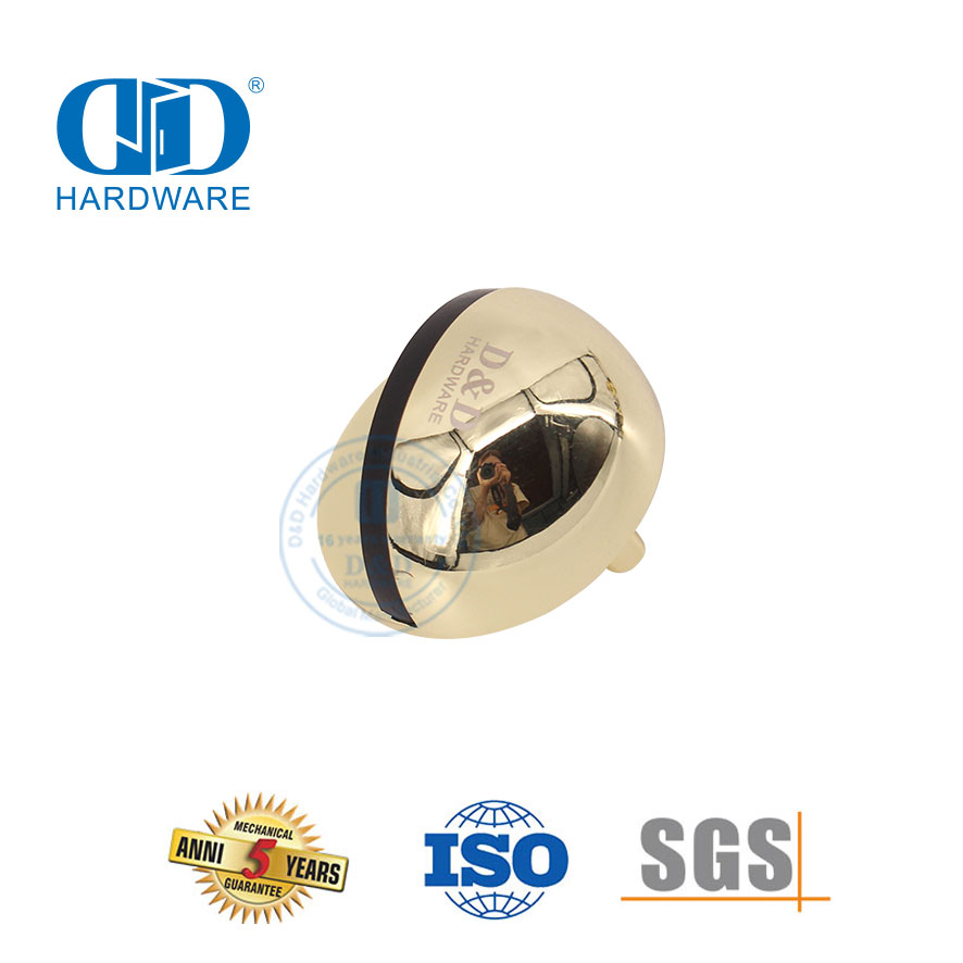 PVD-afwerking sinklegering hardeware halfsirkel halfrond deurstopper-DDDS004-PVD
