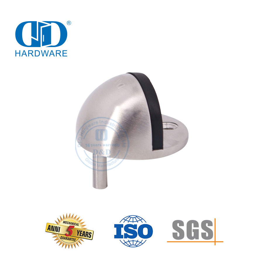 Vlekvrye staal moderne styl vloer gemonteerde tipe halfrond deurstopper-DDDS001-SSS