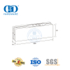 Vlekvrye staal Bedekking Glas Hardeware Aluminium Onderste Patch Fittings-DDPT001