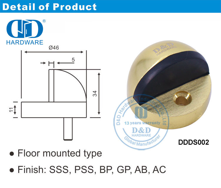 Sinklegering deurstopper