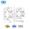 Swaardiens kommersiële deurskarniere Vlekvrye staal spoelskarnier-DDSS026