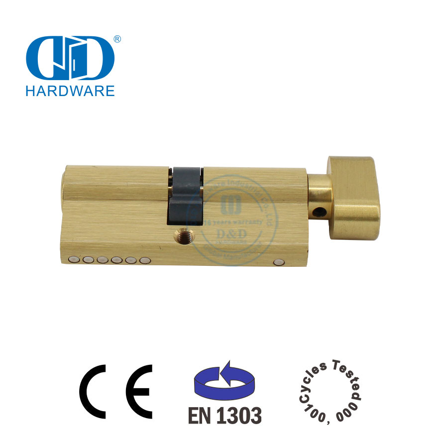 Houtdeur-hardewareknop-sleutelsilinder met EN 1303-sertifisering-DDLC004-70mm-SB