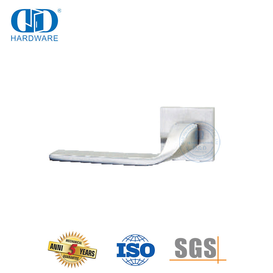 Vlekvrye staal vierkantige roset soliede hefboom deurhandvatsel met eenvoud-DDSH055-SSS