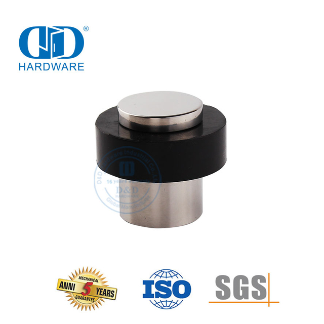 Gepoleerde vlekvrye staal hoë kwaliteit magnetiese rubber vloerdeurstopper-DDDS007-PSS