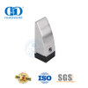 Satyn Nikkel Driehoekige Deur Stopper Swart Rubber Stopper Vloer Gemonteer-DDDS013-SN