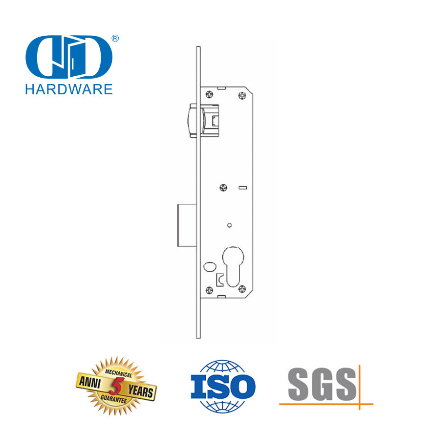 Hoë kwaliteit SUS 304-rolbout smal deurslot-DDML022-2585