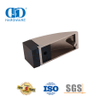 Satyn Nikkel Driehoekige Deur Stopper Swart Rubber Stopper Vloer Gemonteer-DDDS013-SN