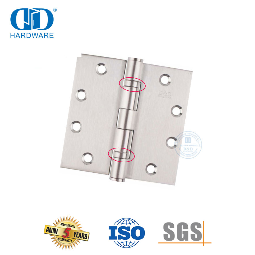 Vlekvrye staal dubbeldraende deurskarnier met anti-wrywing-funksie-DDSS063
