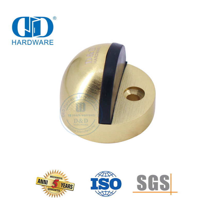 Sinklegering Deur Hardeware Satyn Messing Vloer Gemonteerde Goue Deur Stopper-DDDS002-SB
