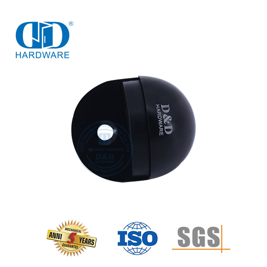 Mat Swart sinklegering Halfrond Deurstopper Vloergemonteerde Tipe-DDDS003-MB