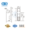 SS 304 Panic Exit Device Escutcheon Knop Trim met Slot Silinder-DDPD013-SSS
