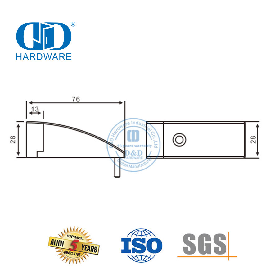 Vlekvrye staal Unieke Deur Hardeware Metaal Deur Stopper Vloer gemonteer-DDDS013-SSS