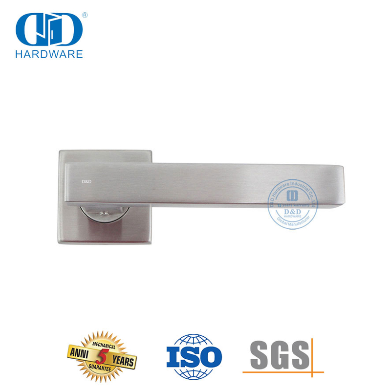 Hoë kwaliteit buitedeur Vierkante hefboom SUS 304 Europese deurhardeware-DDTH046-SSS