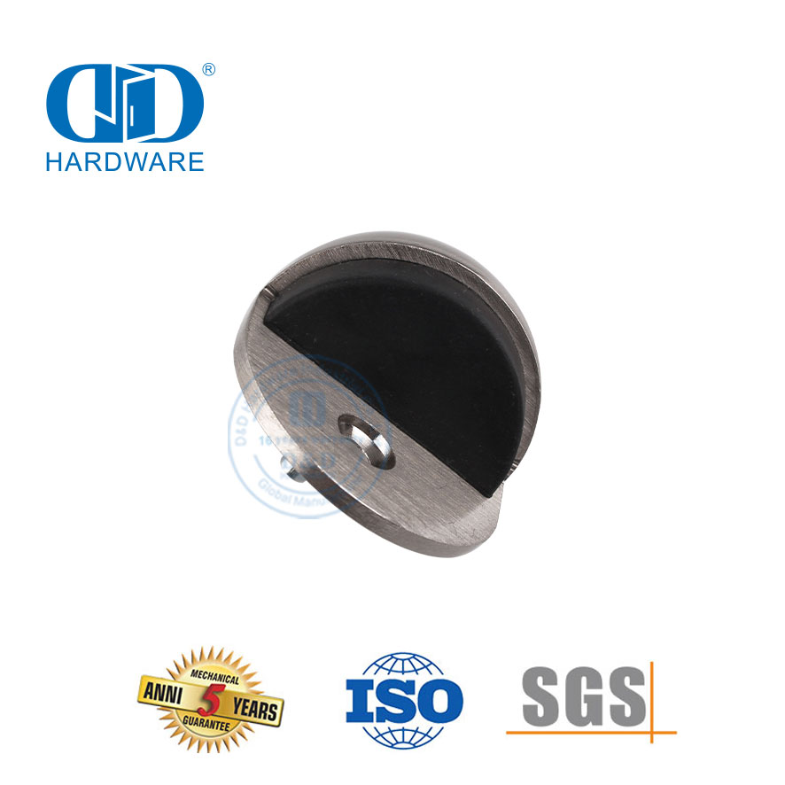 Vloer gemonteerde tipe Halfmaan sinklegering deurstopper vir kommersiële deur-DDDS003-SN