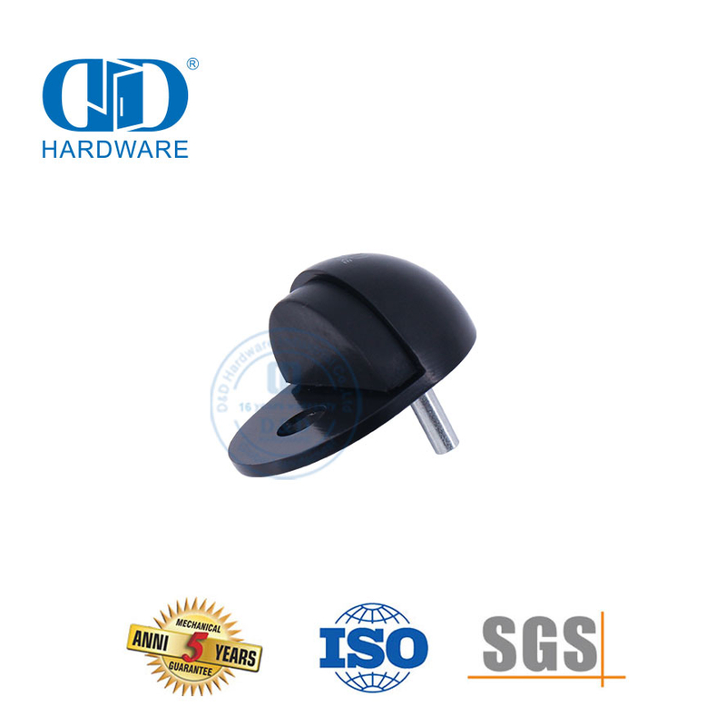 Mat Swart sinklegering Halfrond Deurstopper Vloergemonteerde Tipe-DDDS003-MB