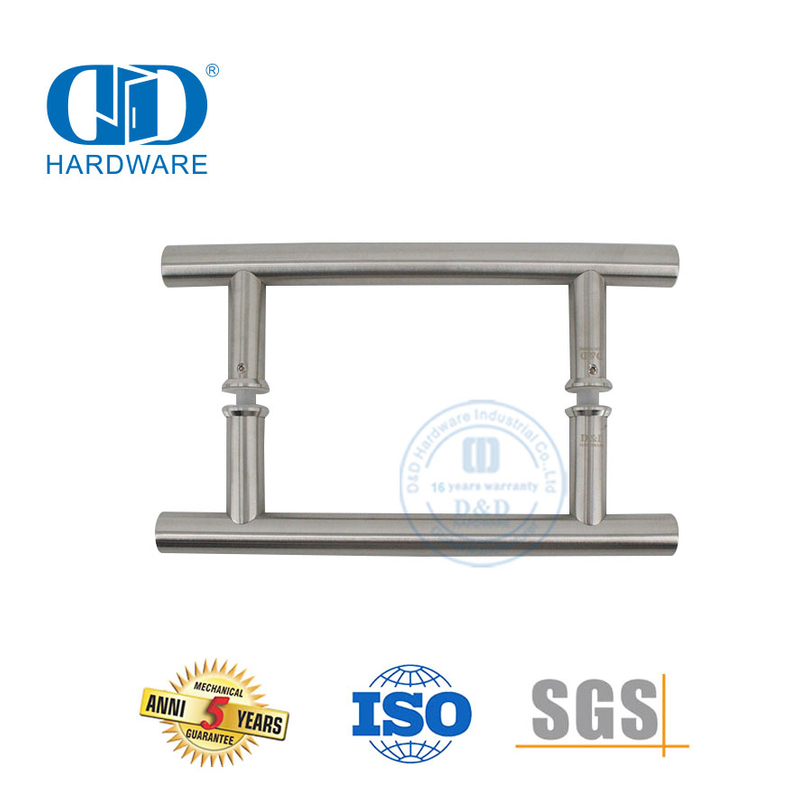 Warm uitverkoping H-vorm vlekvrye staalbuis trek en druk stortdeurhandvatsel-DDPH001-A Φ22-SSS