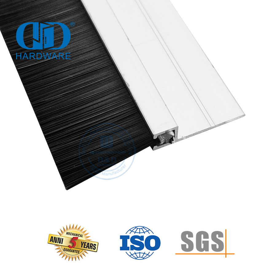 Anylon Borsel Seël Aluminium Draer Selfklevend Outomatiese Koue Lug Bestendige skuifdeur Sweep Seal-DDBS004