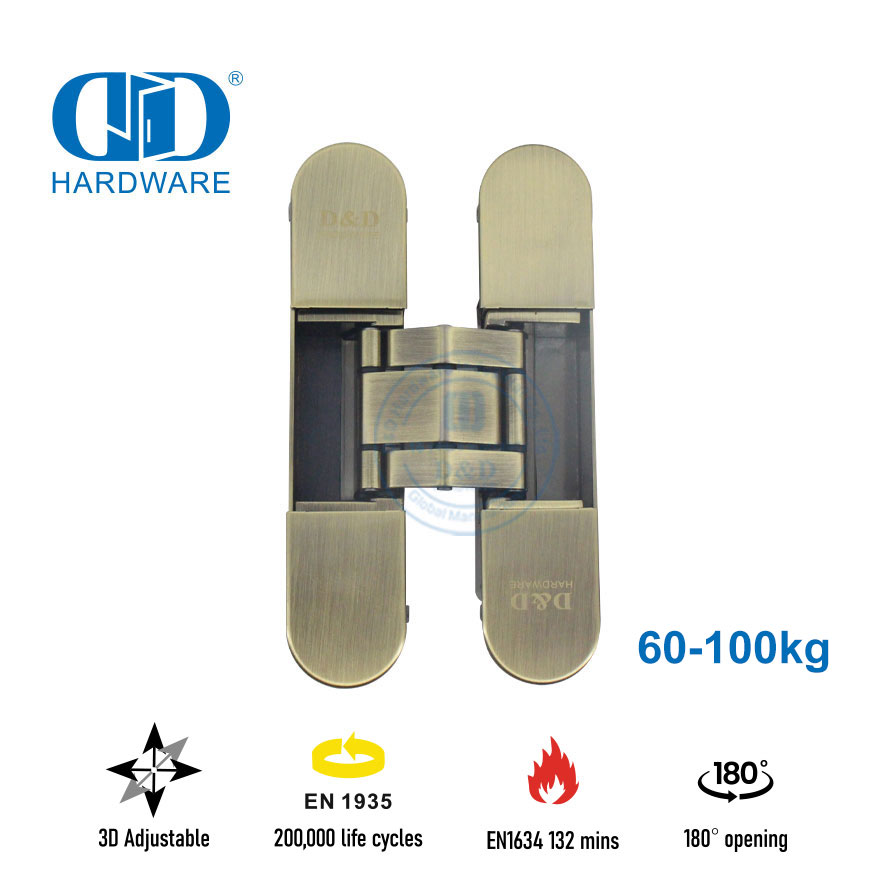antieke koper versteekte skarniere 