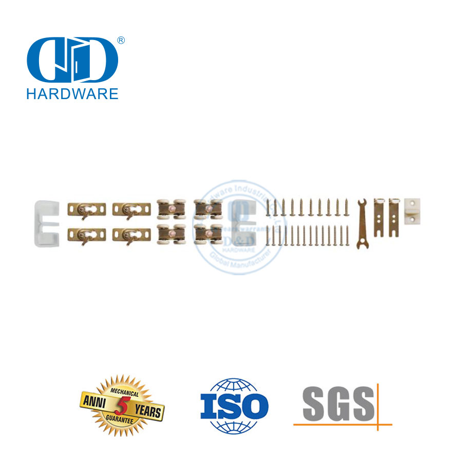 Vlekvrye staal Omleiding Schuur Deur Dekoratiewe Hardware Track Kit Wiel Roller Hout Deur Hardware-DDBD068