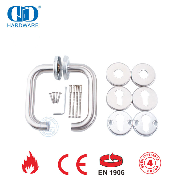Satynafwerking SUS 304 EN 1906 Holle Hefboom Metaal Deurhandvatsel-DDTH001-SSS