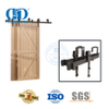 Vlekvrye staal Skuifdeur Hardeware Meubels Hardeware Swart Kleur Dubbel Schuur Deur Hardeware Kit Vir Binne Hout Deur-DDBD025
