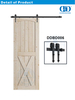 Vlekvrye staal Deur Hardeware Toebehore Bypass Skuur Deur Hardeware Skuur Hout Deur Hardeware-DDBD006