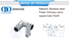 Vlekvrye staal top mariene hardeware Opvou draaibare verbindingstoebehore Glaspaneel bracket Connector-DDSC040