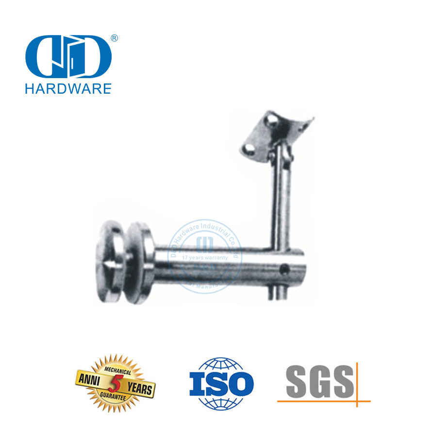 Vlekvrye staal reling leuning ondersteuning bracket glas hardeware klem bracket Muur bracket-DDHB006