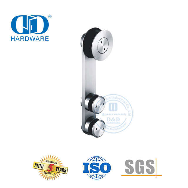 Veilige betroubare verbindings vlekvrye staal glas hardeware glas skuifdeur vir badkamer deur-DDGS002