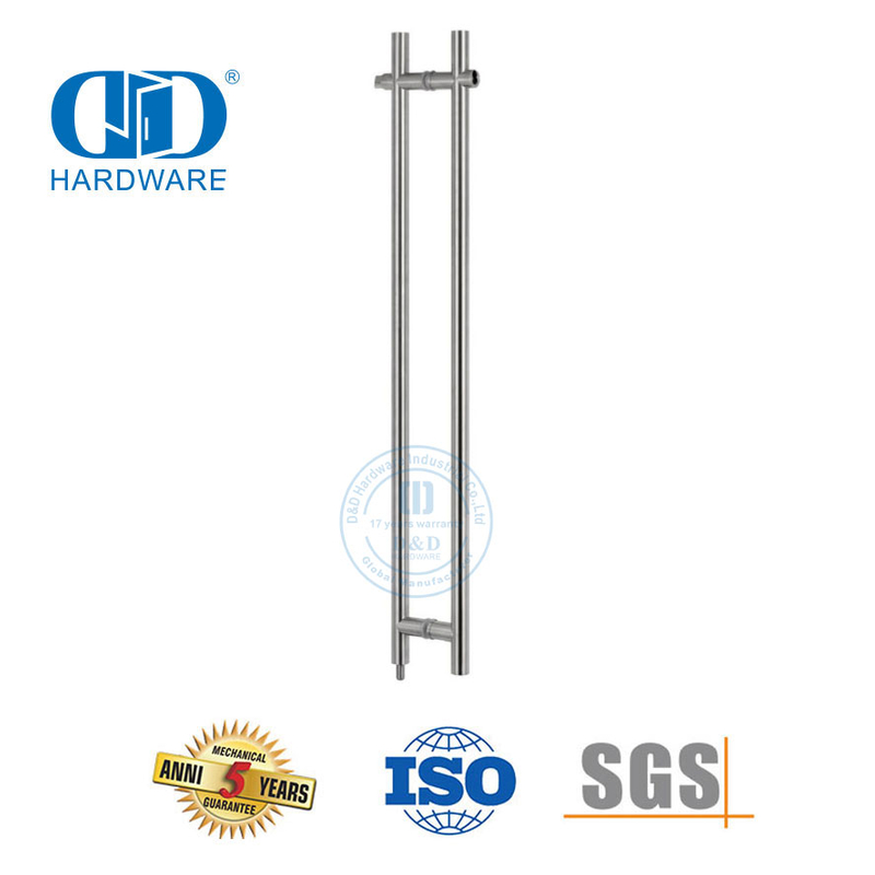 Vlekvrye staal glyglasdeurhandvatsel Lang glasdeurtrekhandvatsel met slot-DDPH041-A