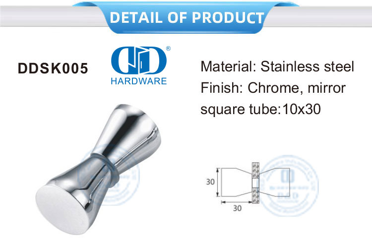 Duursame vlekvrye staalknoppe Stortkamerknop Badkamer-skuifdeurknop-DDSK005
