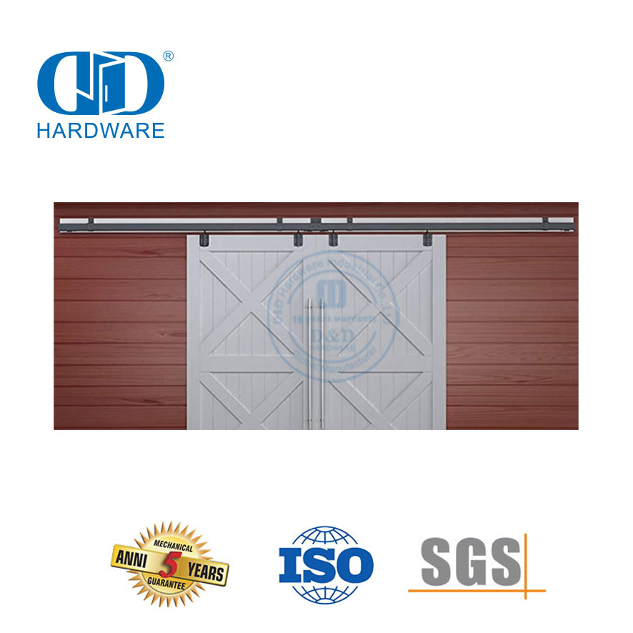 Vlekvrye staal moderne skuifdeur hardeware Swaardiens skuur deur hardeware Wiele Roller hardeware vir hotel-DDBD040