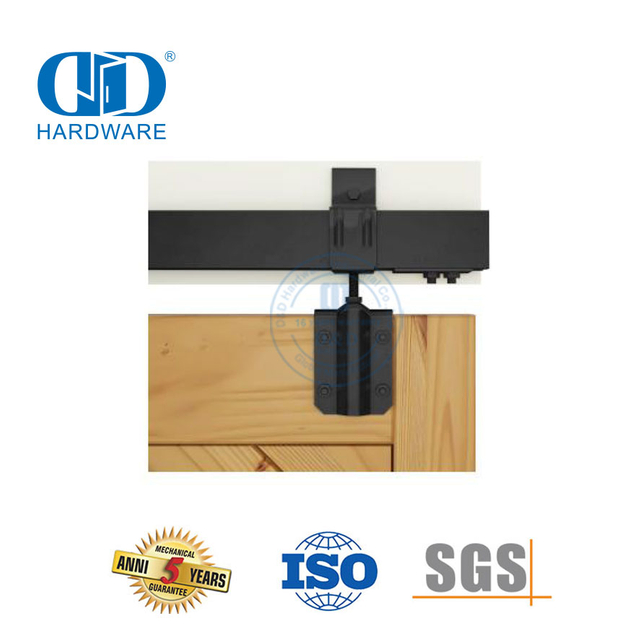 Vlekvrye staal sakdeur hardeware Muur gemonteerde dubbel gly Swaardiens skuur deur hardeware Roller Gear Kit-DDBD039