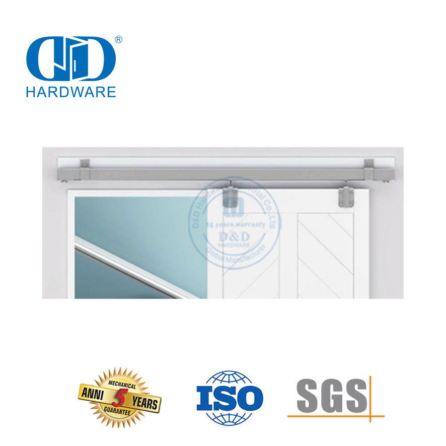 Vlekvrye staal minimalistiese ontwerp Swaardiens-skuifdeur-huis buite-skuurdeur hardeware-DDBD036