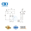Vlekvrye staal Glas Muur Hoek Connector Glas Top Clamp Buis Hoek Clip Glas Connector-DDWC003