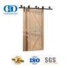 Roesvrye staal Rollende Industriële Stil Swart Buite Dubbelstel Skuifdeur Hardeware Deur Roller Hardeware-DDBD024