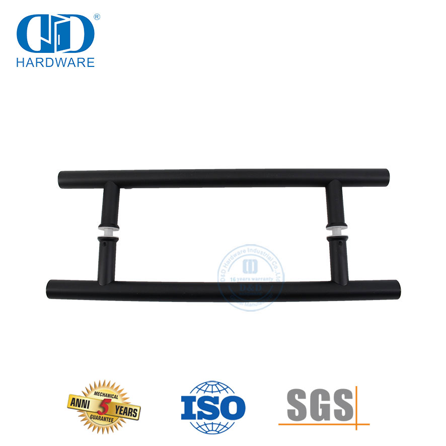 Bout Deur Bevestiging Mat Swart Klassieke Tipe T Bar Trek Handvatsel-DDPH001-D-MB