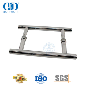 SUS304 H Vorm Ronde Raamlose Glasdeur Hardeware Leer Montering Trek Handvatsel-DDPH001-A Φ22-PSS