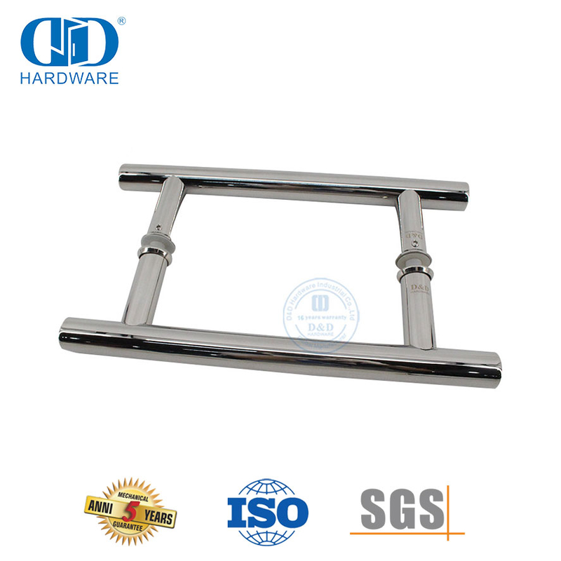 SUS304 H Vorm Ronde Raamlose Glasdeur Hardeware Leer Montering Trek Handvatsel-DDPH001-A Φ22-PSS